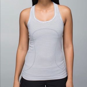 Lululemon Swiftly Tank Hyper Stripe White